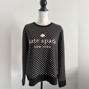 Kate Spade Dot Dot Dot Logo Sweatshirt, Sz Large, Like New Excellent Condition